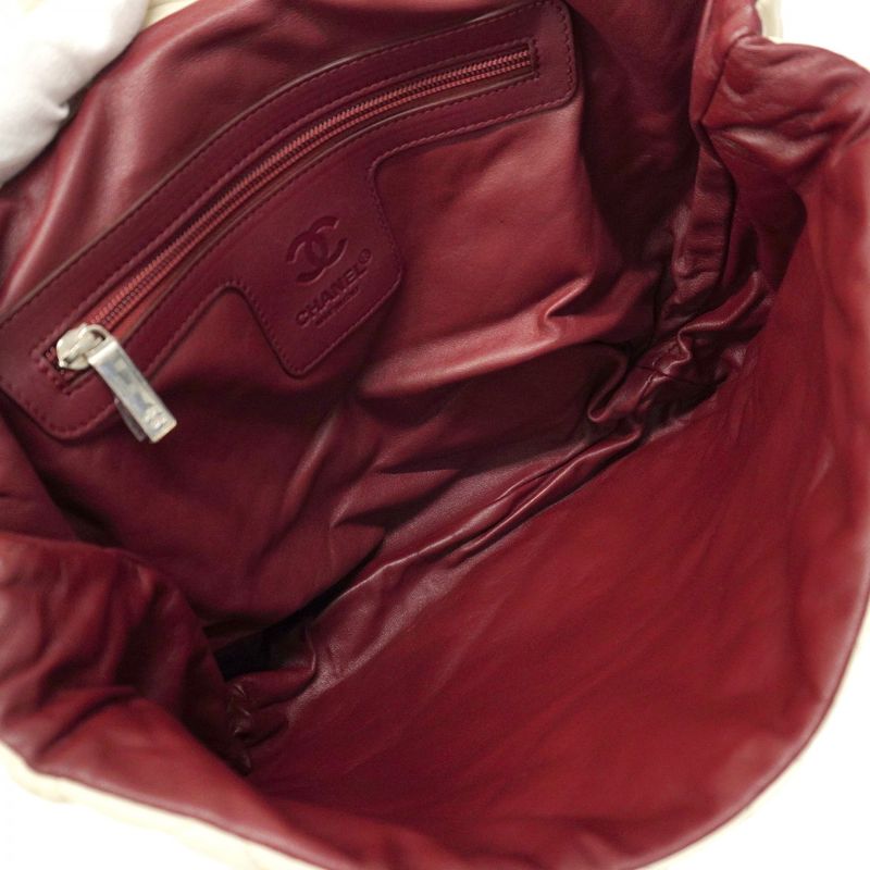 Chanel Rucksack/daypack Coco Cocoon Leather Ivory Silver Hardware Women's