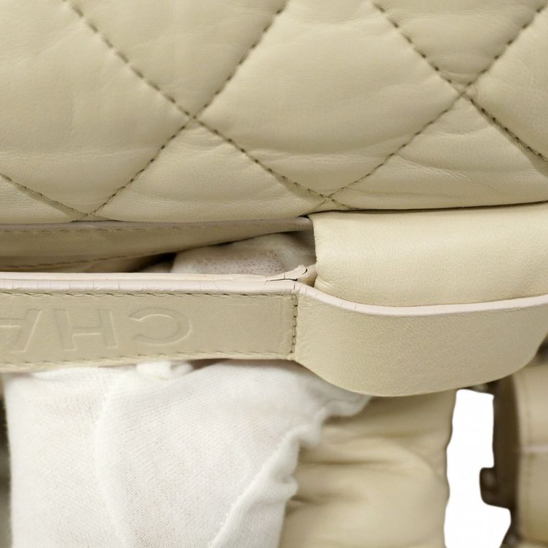 Chanel Rucksack/daypack Coco Cocoon Leather Ivory Silver Hardware Women's