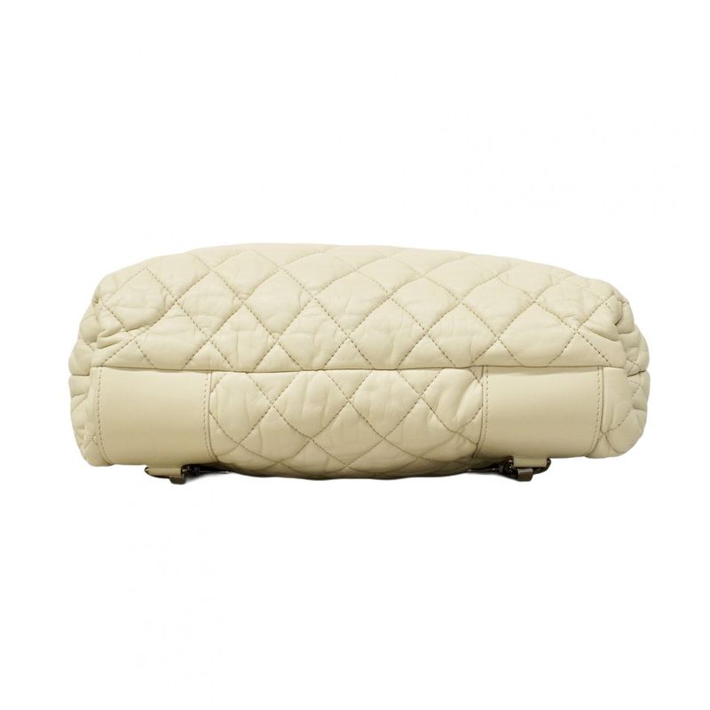 Chanel Rucksack/daypack Coco Cocoon Leather Ivory Silver Hardware Women's