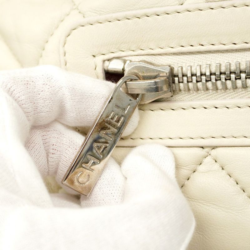 Chanel Rucksack/daypack Coco Cocoon Leather Ivory Silver Hardware Women's