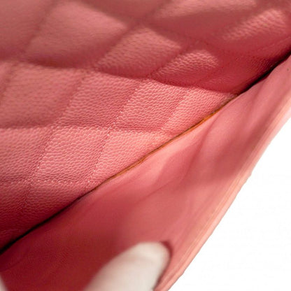 Chanel Handbag Matelasse Caviar Skin Pink Gold Hardware Women's