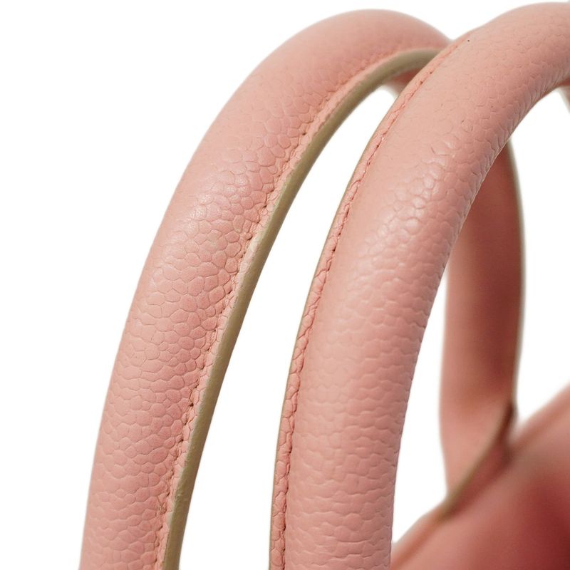 Chanel Handbag Matelasse Caviar Skin Pink Gold Hardware Women's