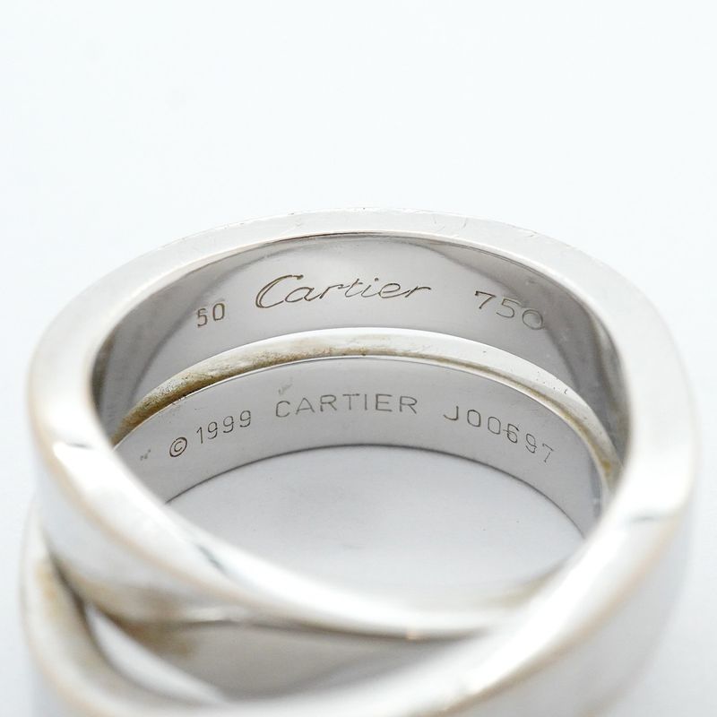 Cartier Ring Esprit de Paris Ring 18k White Gold White Gold #50 Ladies