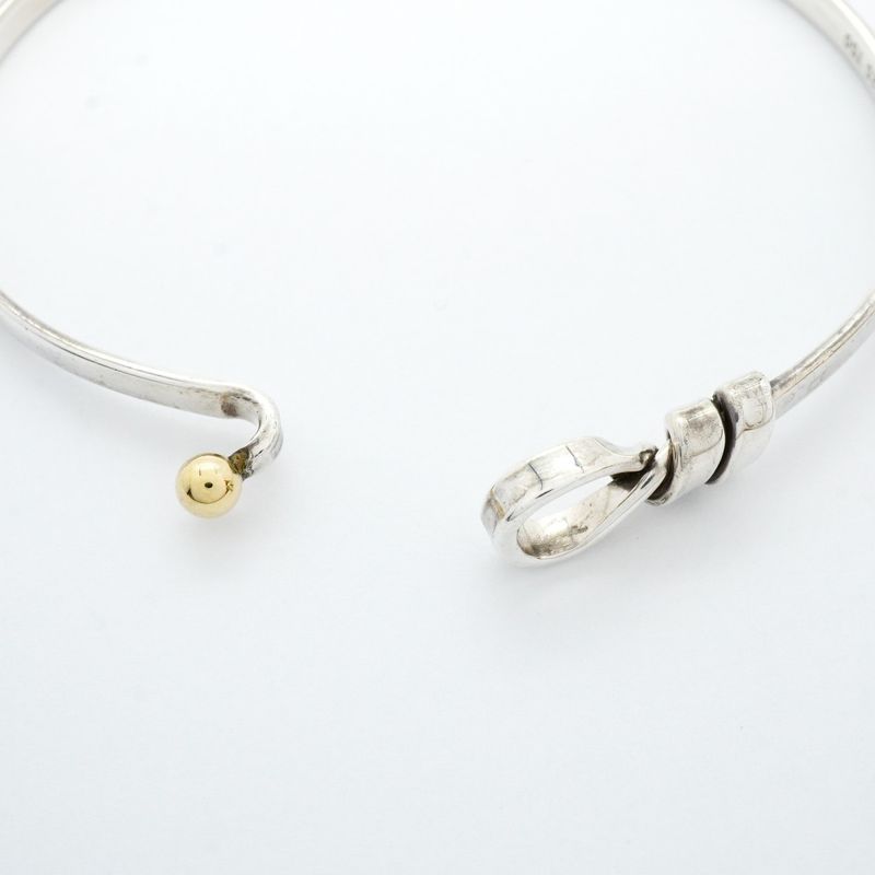 Tiffany & Co Bangle Hook & Eye 18k Yellow Gold Yellow Gold Silver 925 Ladies