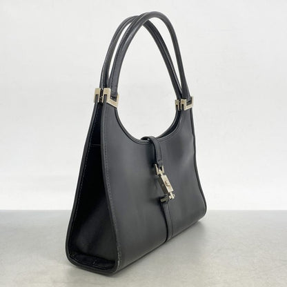 Gucci Handbag Jackie 002 1068 Leather Black Silver Hardware Ladies