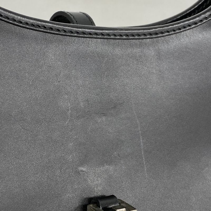 Gucci Handbag Jackie 002 1068 Leather Black Silver Hardware Ladies