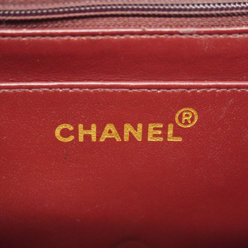 Chanel Shoulder Bag Matelasse Diana Lambskin Black Gold Hardware Women's