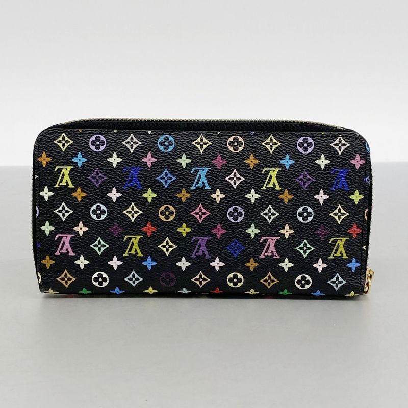 Louis Vuitton Long Wallet Monogram Multicolor Zippy Wallet M60275 Noir Black