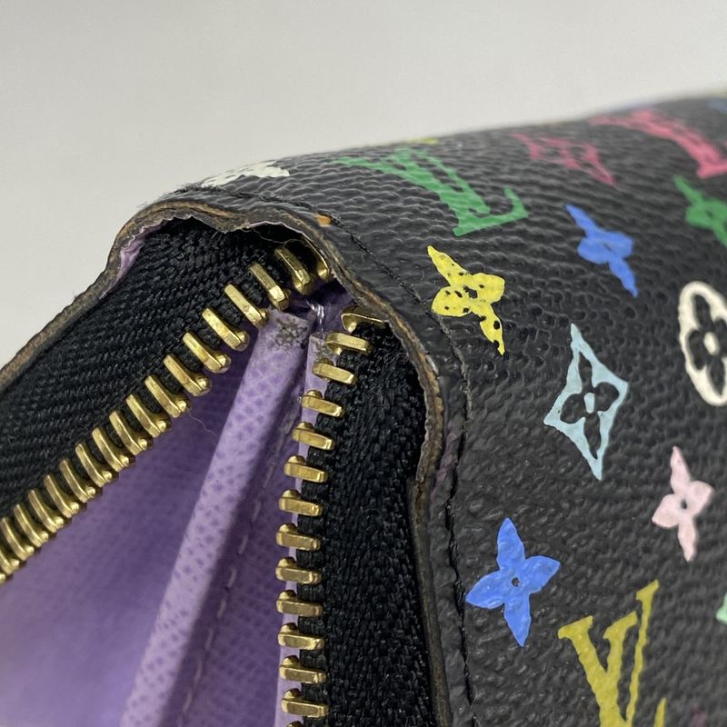 Louis Vuitton Long Wallet Monogram Multicolor Zippy Wallet M60275 Noir Black