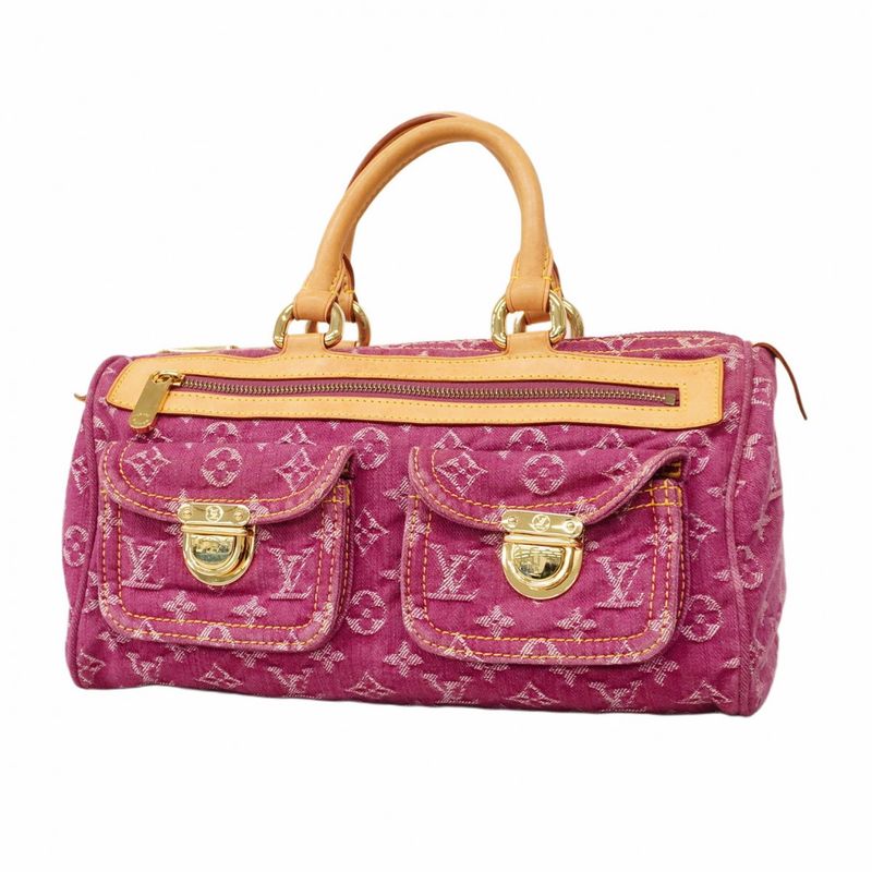 Louis Vuitton Handbag Monogram Denim Neo Speedy M95214 Fuchsia Ladies