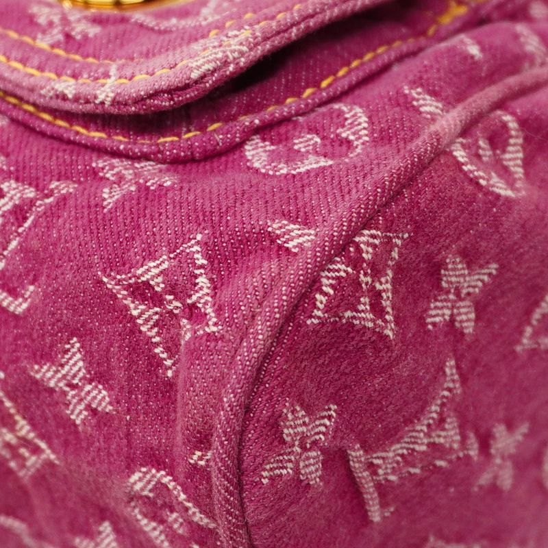 Louis Vuitton Handbag Monogram Denim Neo Speedy M95214 Fuchsia Ladies