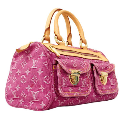 Louis Vuitton Handbag Monogram Denim Neo Speedy M95214 Fuchsia Ladies