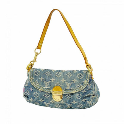 Louis Vuitton Handbag Monogram Denim Mini Pleaty M95050 Blue Ladies