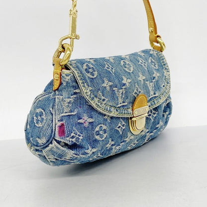 Louis Vuitton Handbag Monogram Denim Mini Pleaty M95050 Blue Ladies