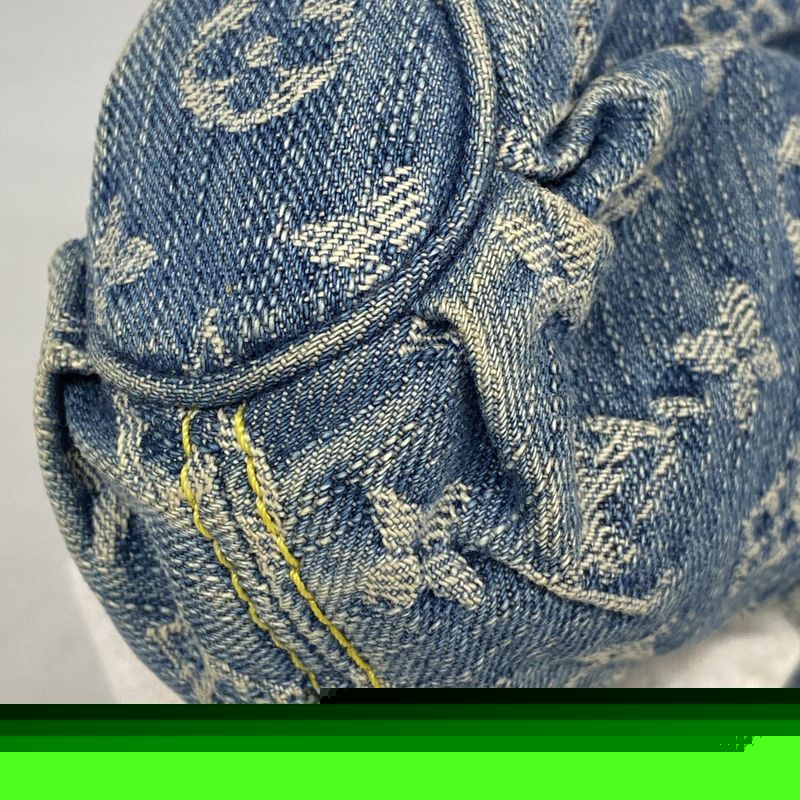Louis Vuitton Handbag Monogram Denim Mini Pleaty M95050 Blue Ladies