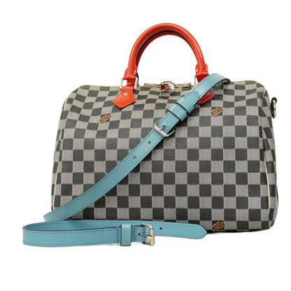 Louis Vuitton Handbag Damier Speedy Bandouliere 30 NM N40236 Noir Black Blanc