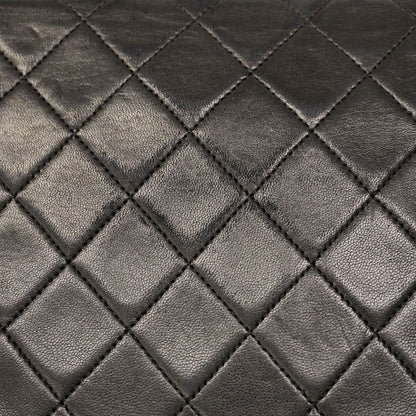 Chanel Shoulder Bag Matelasse Lambskin Black Gold Hardware Women