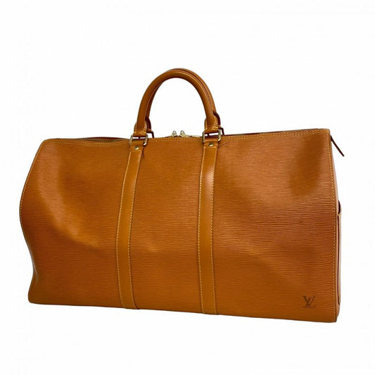 Louis Vuitton Boston Bag Epi Keepall 50 M42968 Zipang Gold Men Women Unisex