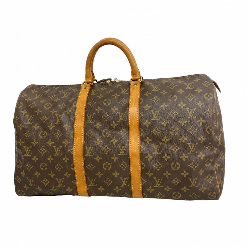 Louis Vuitton Boston Bag Monogram Keepall 50 M41426 Brown Men Women Unisex
