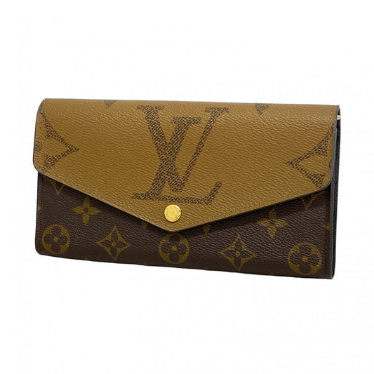 Louis Vuitton Long Wallet Monogram Reverse Portefeuille Sarah M80726 Brown