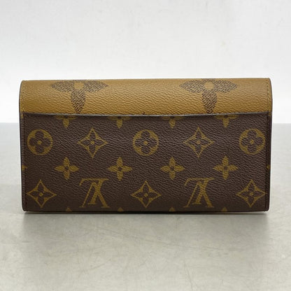 Louis Vuitton Long Wallet Monogram Reverse Portefeuille Sarah M80726 Brown