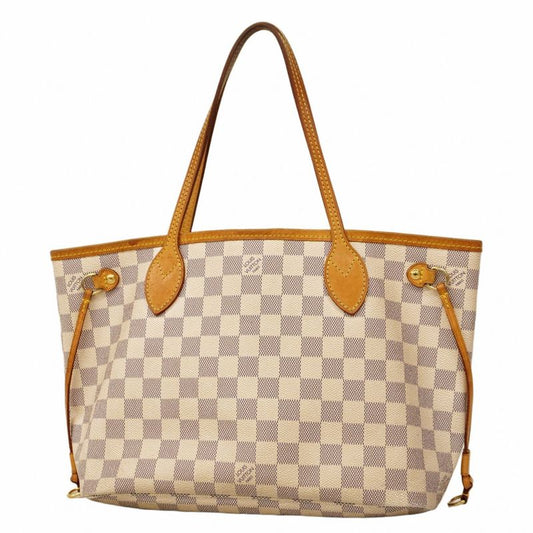 Louis Vuitton Tote Bag Damier Azure Neverfull PM N51110 White Ladies