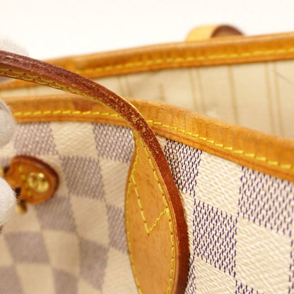 Louis Vuitton Tote Bag Damier Azure Neverfull PM N51110 White Ladies