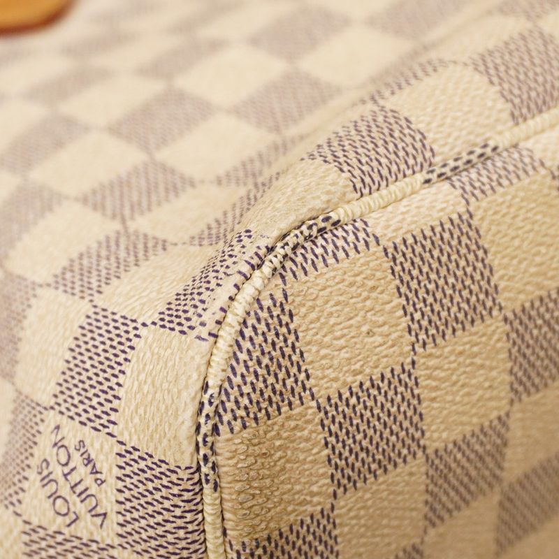 Louis Vuitton Tote Bag Damier Azure Neverfull PM N51110 White Ladies