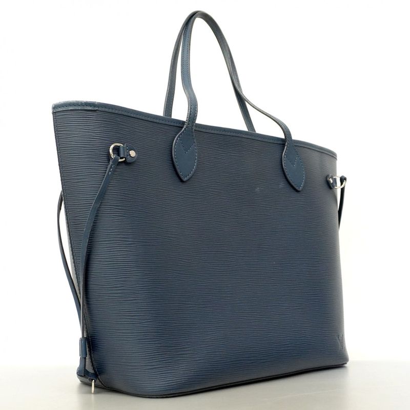 Louis Vuitton Tote Bag Epi Neverfull MM M40885 Andigo Blue Ladies