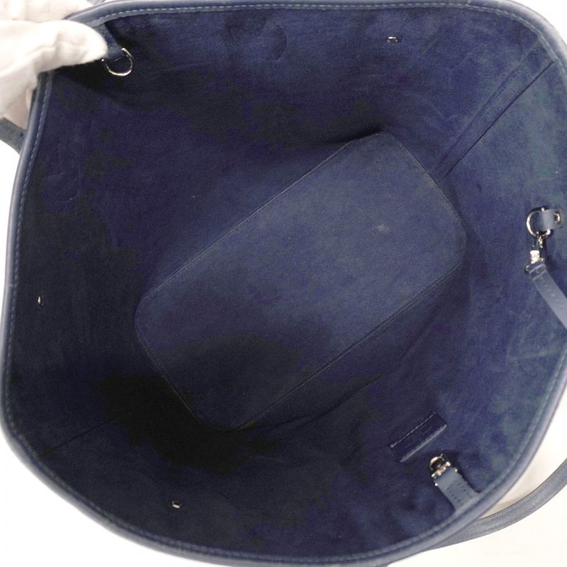 Louis Vuitton Tote Bag Epi Neverfull MM M40885 Andigo Blue Ladies