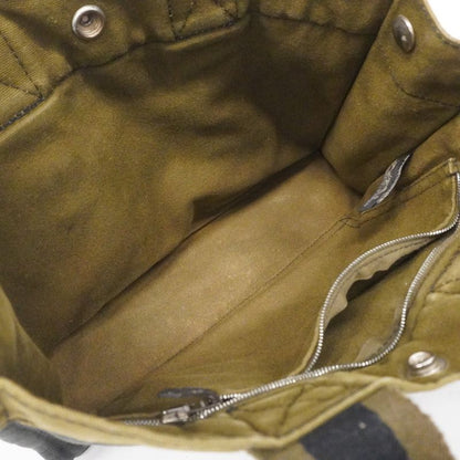 Hermes Handbag Fourre Tout PM Canvas Khaki Black Silver Hardware Ladies