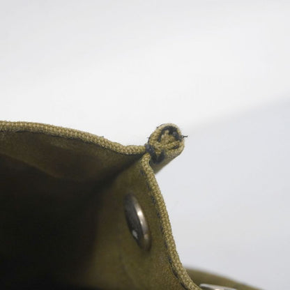 Hermes Handbag Fourre Tout PM Canvas Khaki Black Silver Hardware Ladies