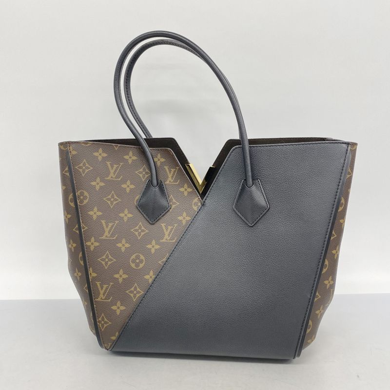 Louis Vuitton Tote Bag Monogram Kimono MM M40460 Brown Noir Black Women's
