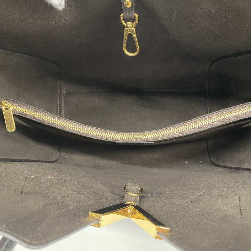 Louis Vuitton Tote Bag Monogram Kimono MM M40460 Brown Noir Black Women's