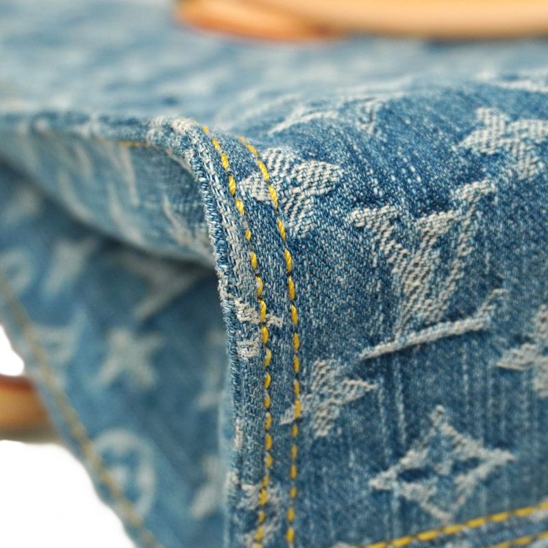 Louis Vuitton Handbag Monogram Denim LV Remix On The Go MM M46871 Blue 2way Bag