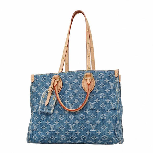 Louis Vuitton Handbag Monogram Denim LV Remix On The Go MM M46871 Blue 2way Bag