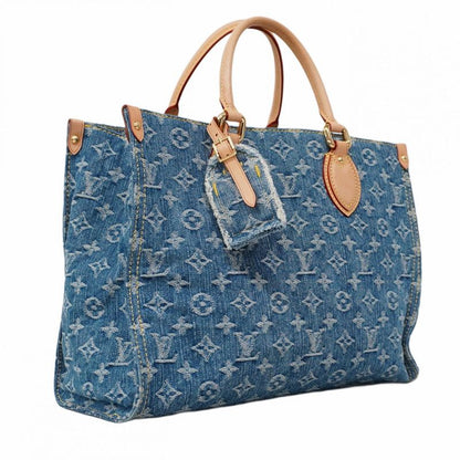 Louis Vuitton Handbag Monogram Denim LV Remix On The Go MM M46871 Blue 2way Bag