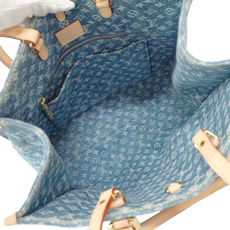 Louis Vuitton Handbag Monogram Denim LV Remix On The Go MM M46871 Blue 2way Bag