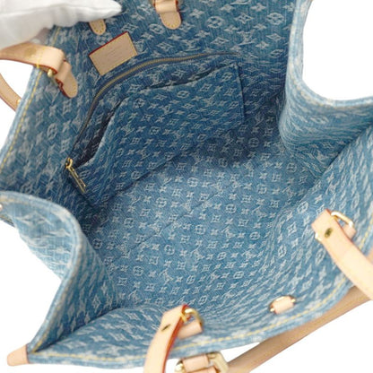 Louis Vuitton Handbag Monogram Denim LV Remix On The Go MM M46871 Blue 2way Bag