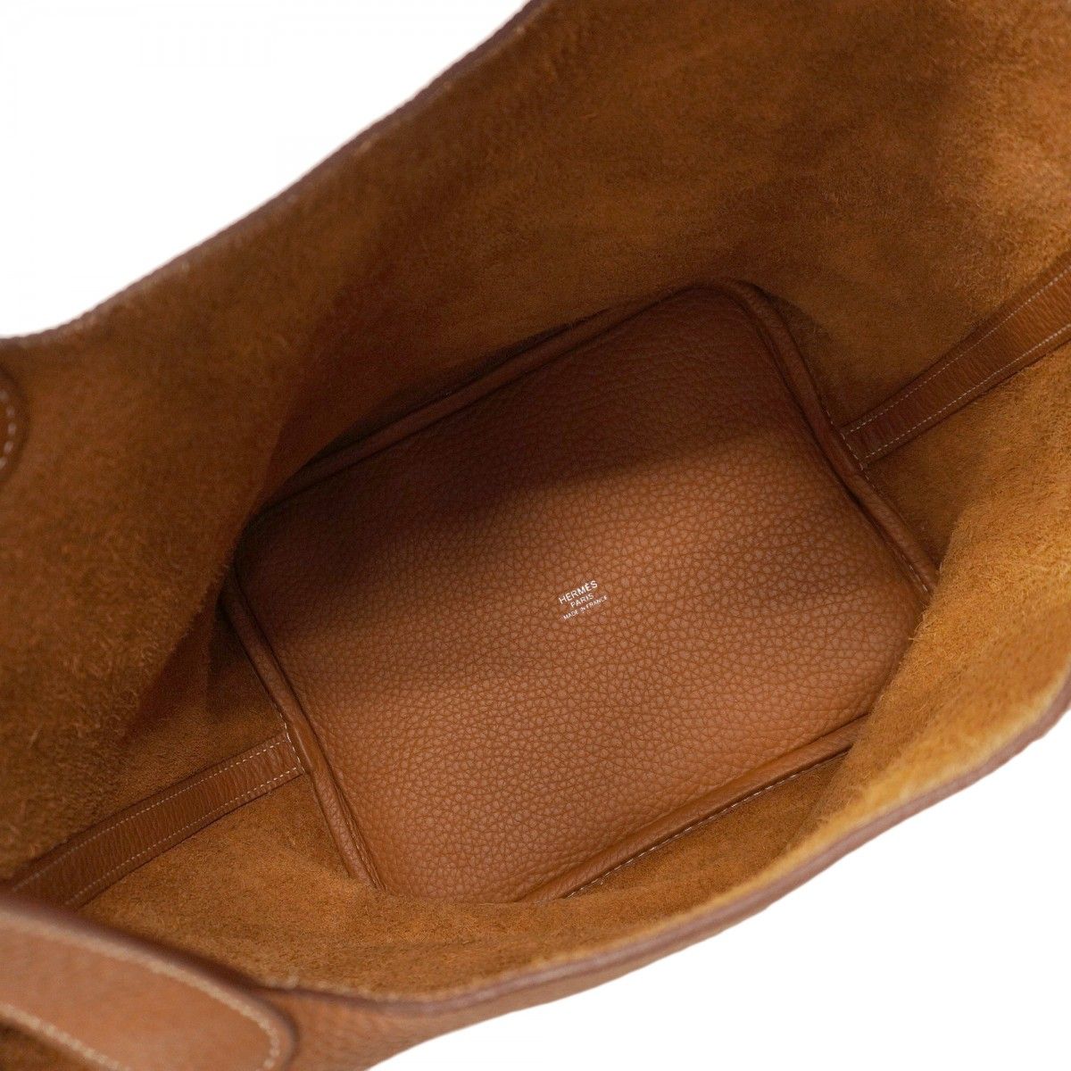 Hermes Handbag Picotan Lock MM Taurillon Clemence Gold Silver Hardware