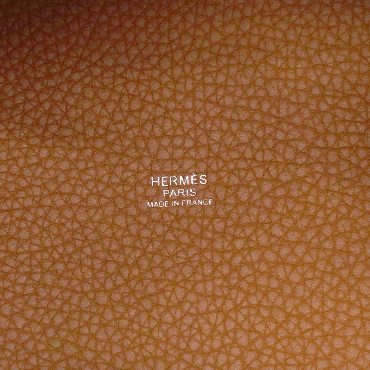 Hermes Handbag Picotan Lock MM Taurillon Clemence Gold Silver Hardware