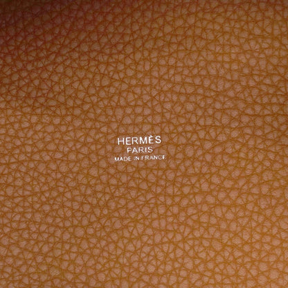 Hermes Handbag Picotan Lock MM Taurillon Clemence Gold Silver Hardware
