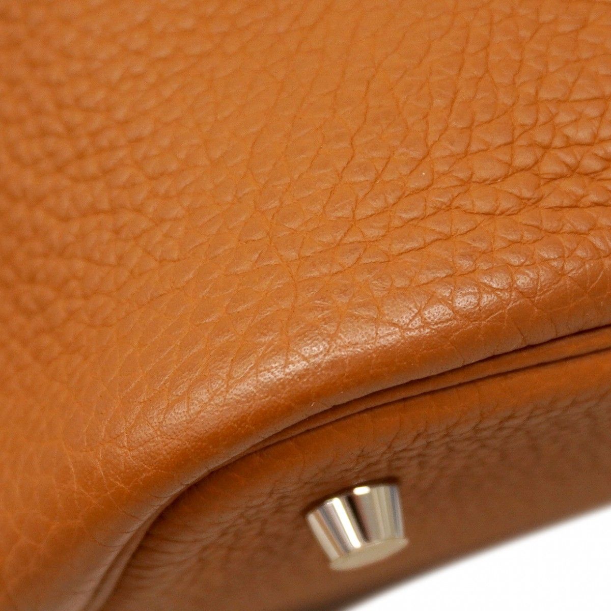 Hermes Handbag Picotan Lock MM Taurillon Clemence Gold Silver Hardware