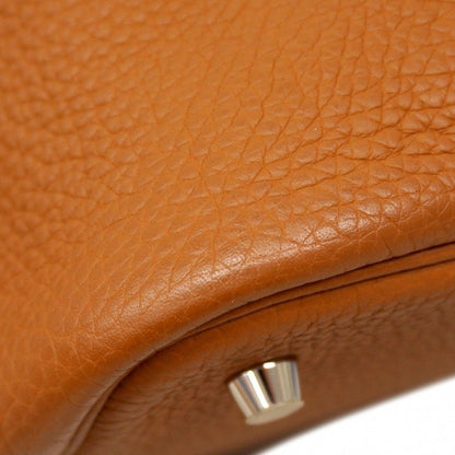 Hermes Handbag Picotan Lock MM Taurillon Clemence Gold Silver Hardware