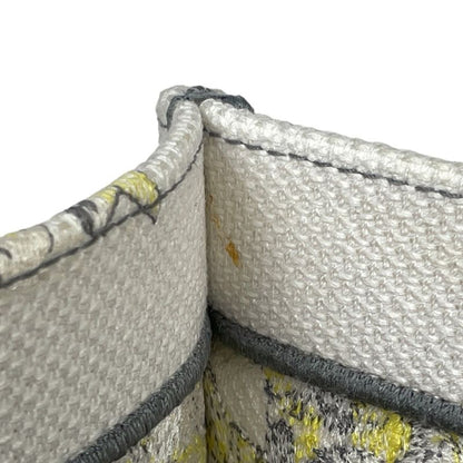 Christian Dior Book Tote Large Embroidered Tote Bag Canvas White Multicolor