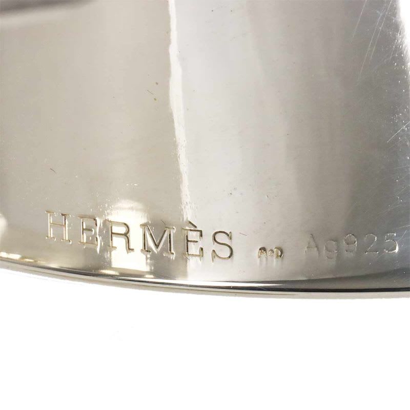 Hermes H Logo 16 cm Bangle Bracelet Silver SV 925