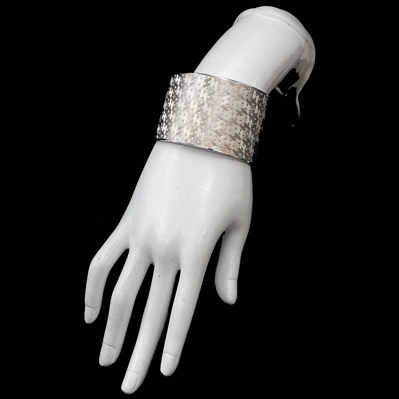 Hermes H Logo 16 cm Bangle Bracelet Silver SV 925