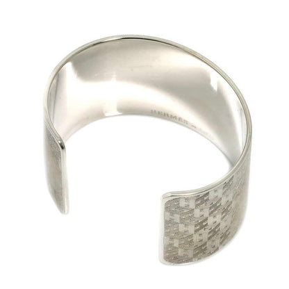 Hermes H Logo 16 cm Bangle Bracelet Silver SV 925