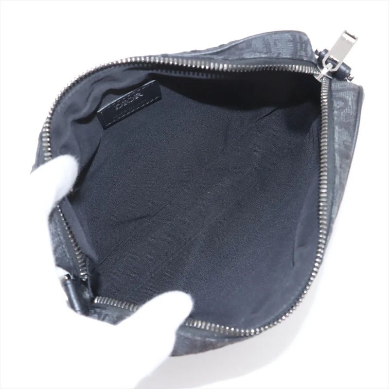 Christian Dior Oblique Shoulder Bag Crossbody Messenger Commuting Black Men's