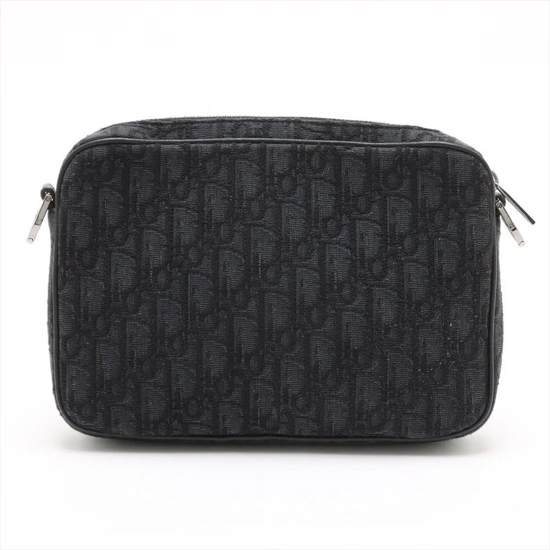 Christian Dior Oblique Shoulder Bag Crossbody Messenger Commuting Black Men's